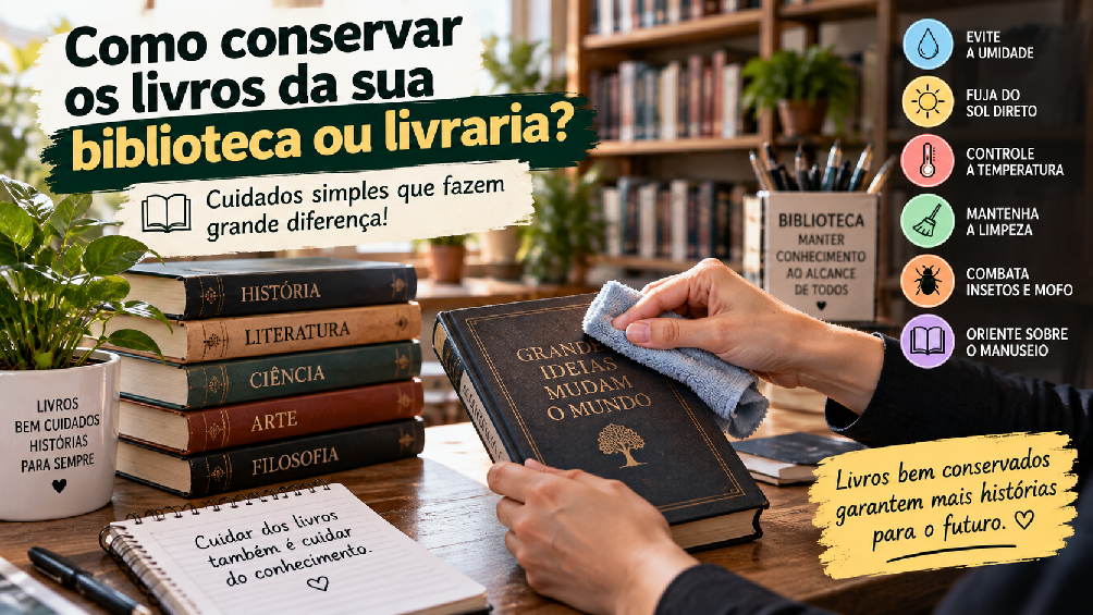 Como conservar os livros da sua biblioteca ou livraria? 10 cuidados essenciais