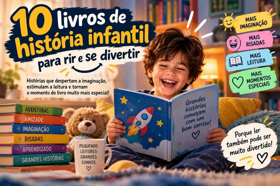 10 livros infantis divertidos que podem fazer a criança se apaixonar pela leitura