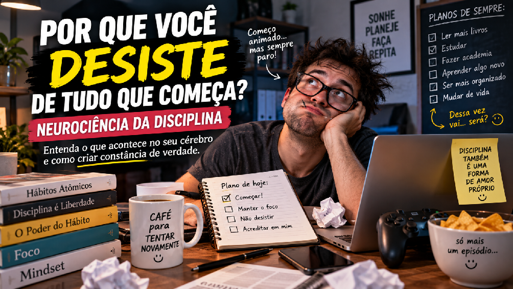 Por que você DESISTE de tudo que começa? | A neurociência da disciplina